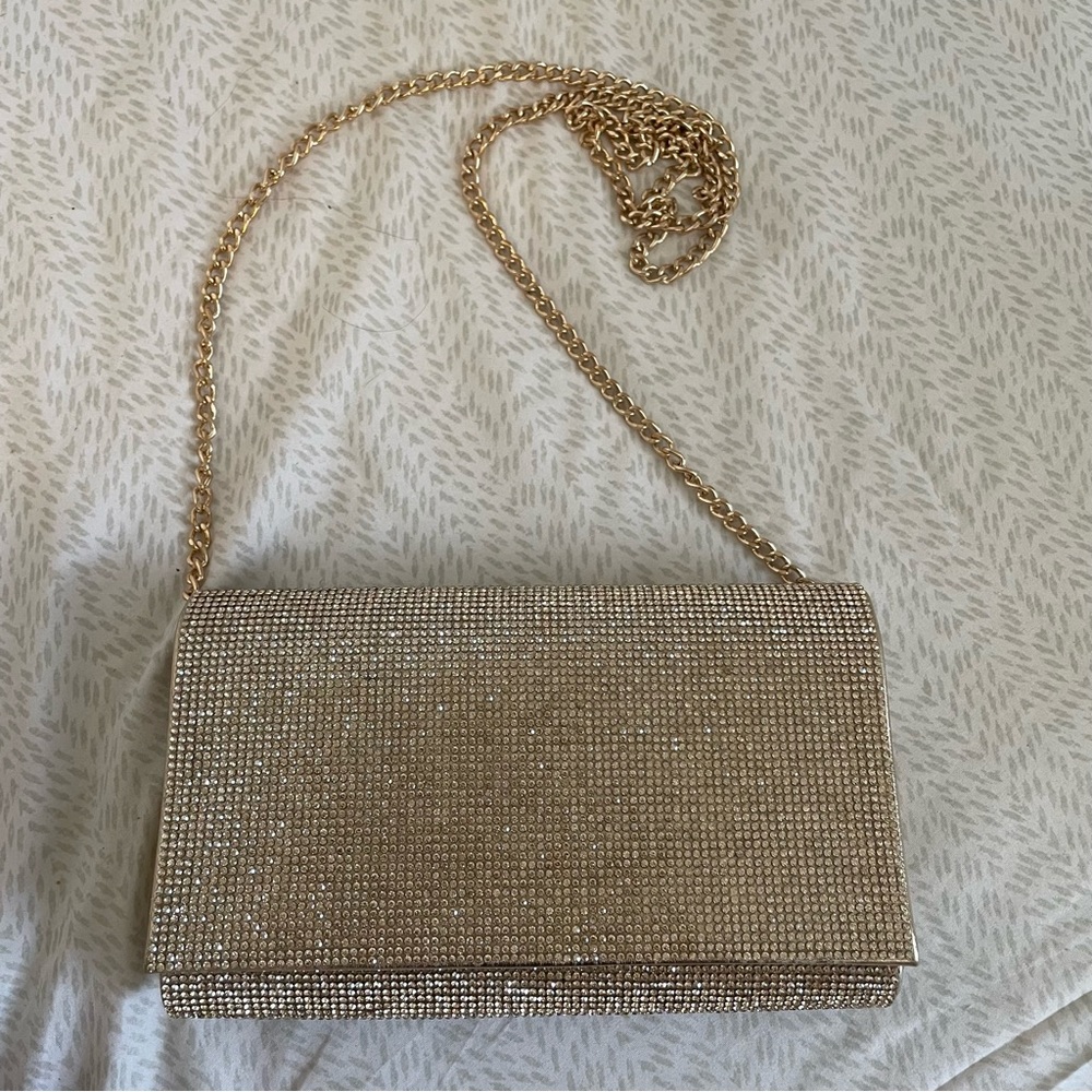 Gold Jewel Aldo Clutch
